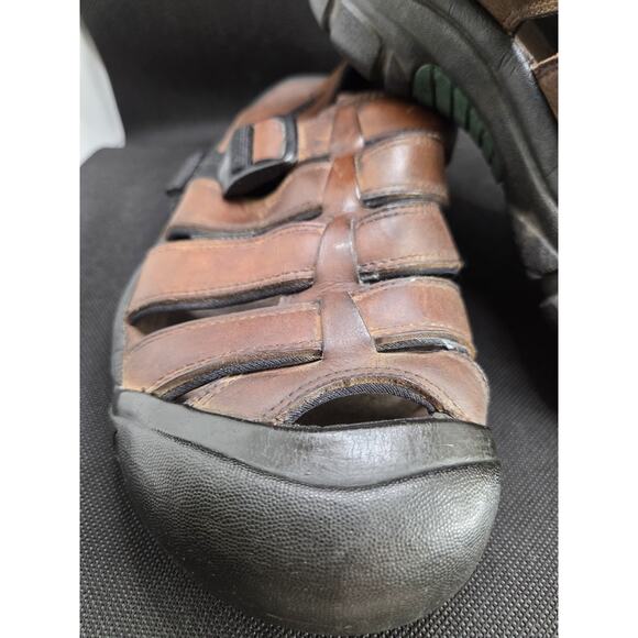 Keen Leather Sandals Mens Size 9 Brown Hiking Closed Toe Buckle Adjustable main image 4